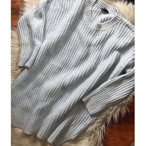 Theory Baby Blue Linen Sweater